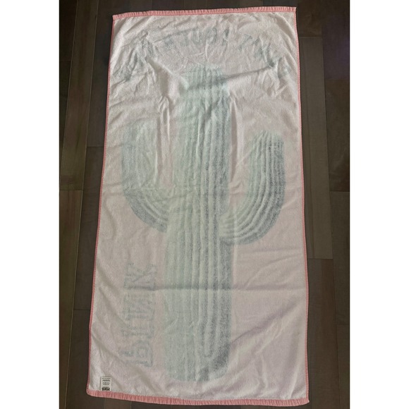 Victoria's Secret PINK Cactus Beach Towel Cant Touch This Pink Cotton 28x58 - Picture 7 of 8